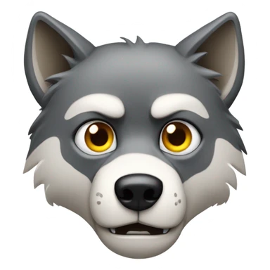 Scared wolf sticker