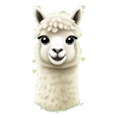 An alpaca with green polkadots ￼ sticker