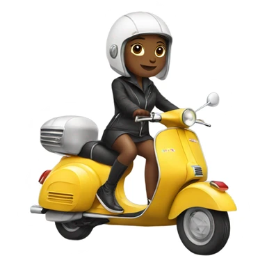 Girl riding Vespa sticker