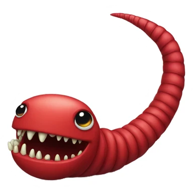 The evil worm is red in color sticker