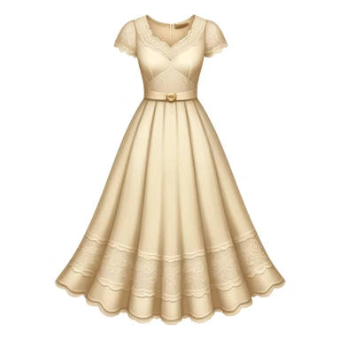 fancy vintage cream dress sticker
