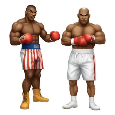 Mike tyson and street fighter's bal sticker