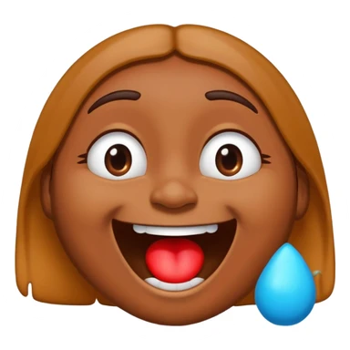 m&m laughing out loud with tears coming out of eyes sticker