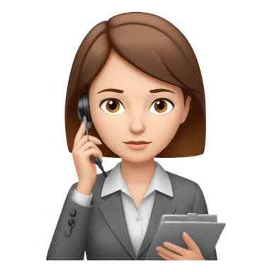 A female office worker who undertakes the work or tasks to respond to the customer's sales request, no headsets or telephones. Can you add a general office background to better set the context? sticker