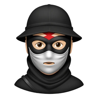 masked robber  sticker