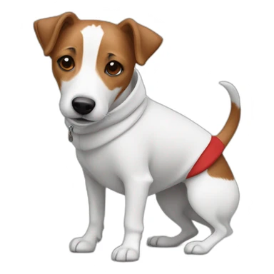 Jack Russell Dog in a red hoodie sticker
