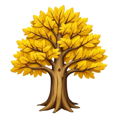tree with yellow leaves sticker