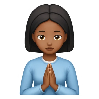 Faça uma menina orando negra  sticker