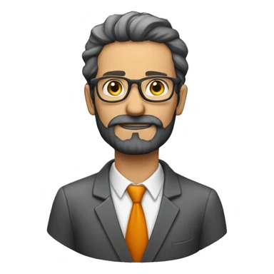 profesor pelirrojo con barba sticker