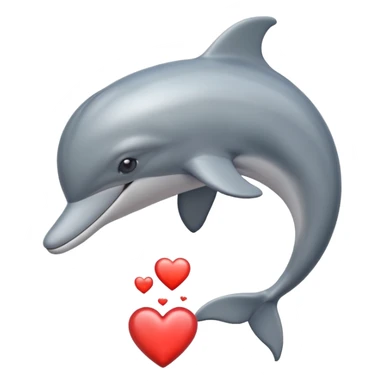 Dauphin cœur sticker