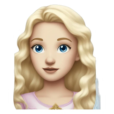 light pink tarot cards magic blonde girl white skin blue eyes  sticker