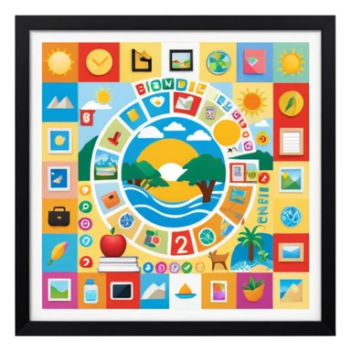 An extremely detailed lifestyle vision board collage for the year 2026. sticker