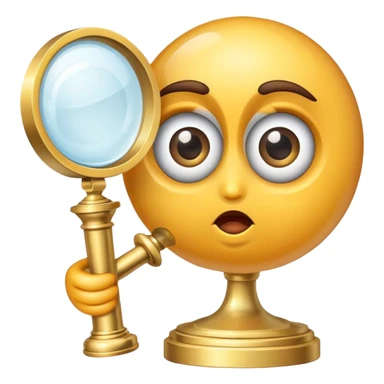 trophy with eyes and a magnifying glass sticker