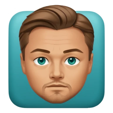 Leonardo DiCaprio with teal eyes sticker