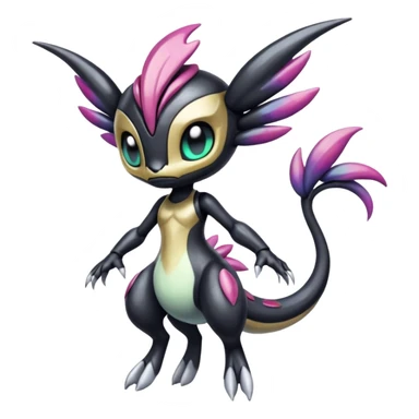 Colorful Shiny Edgy Cool Badass Painted Splashed Exotic Meloetta-Palkia-Venom-Stitch-Fakémon-creature-hybrid sticker