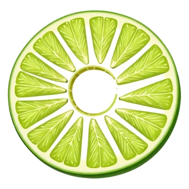 lime peel for a cocktail in a spiral shape sticker