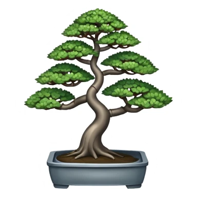 standing slanted bonsai tree’s rack made from titanium sheeting  sticker