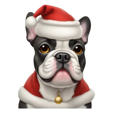 French bulldog Santa  sticker