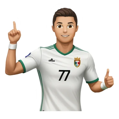 Cristiano Ronaldo celebrating with his iconic "Siu" celebration pose sticker