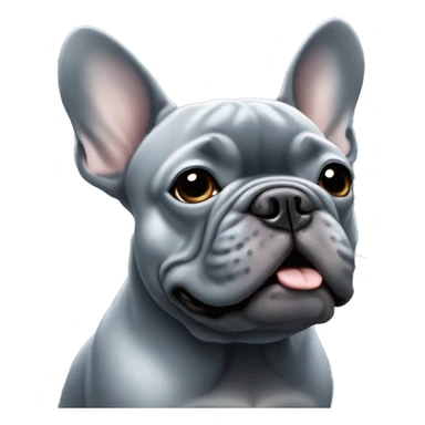Blueish Gray french bulldog sticker