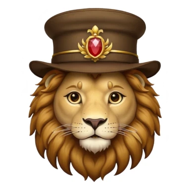 lion wearing hat sticker