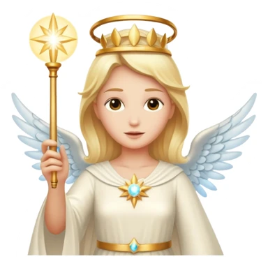Angel Queen made of light with wand sticker