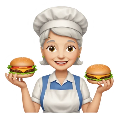 granny burger sticker