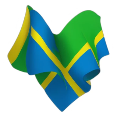 Drapeau bleu vert jaune couleur l’une au dessus de l’autre le bleu est en haut le vert au milieu le jaune en bas sticker