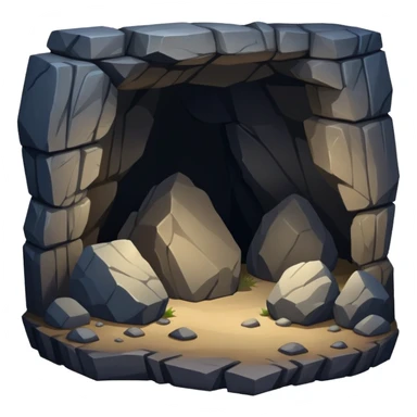 generate realistic detailed cave inside view sticker