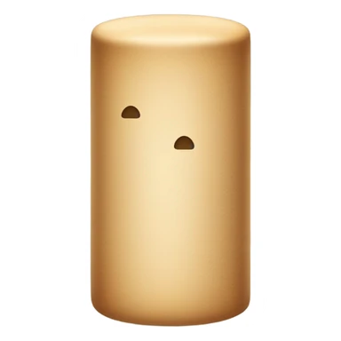 Long skin colored cylinder with a small mushroom shaped top sticker
