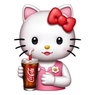 Hello kity drink coca cola  sticker
