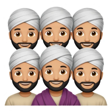 Muslim men wearing turbans sticker