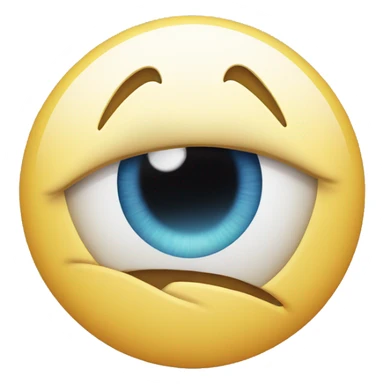 Eye rolling with smile sticker