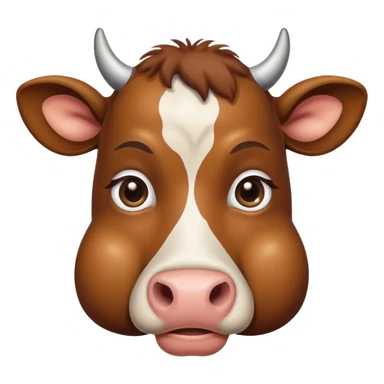 sad cow sticker