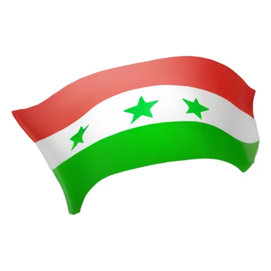  syrian flag but instead of the red part make it green sticker