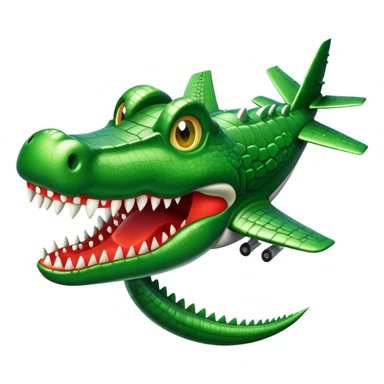 Un avión con cabeza de cocodrilo  sticker