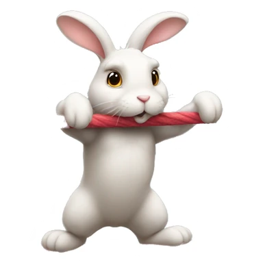 Bunny on a tightrope  sticker