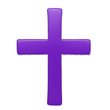 Flag emoji with a Christian cross in it in color purple sticker