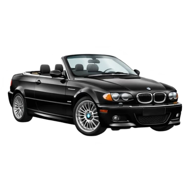 Black BMW 330ci convertible  sticker