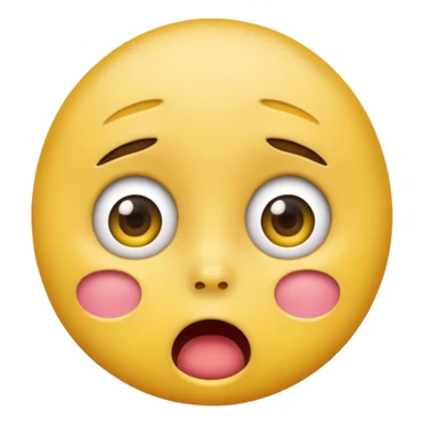 A normal shocked emoji (the one with the blush) and don't have the eyebrow make it yellow based like apple face emojis sticker