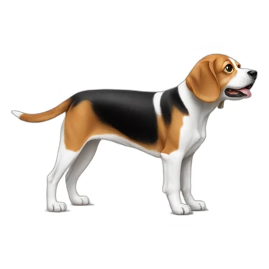 beagle 2 times taller than man sticker