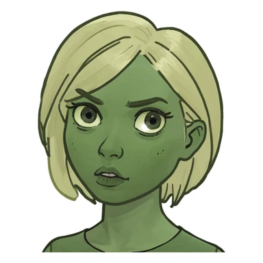 Confused blonde  sticker