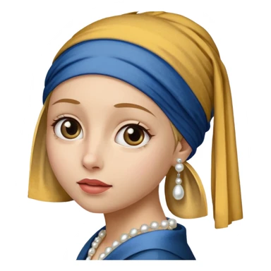 Girl with a Pearl Earring painting sticker