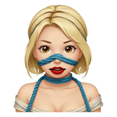 Sexy girl being gagged  sticker