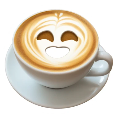 latte with heart latte art sticker