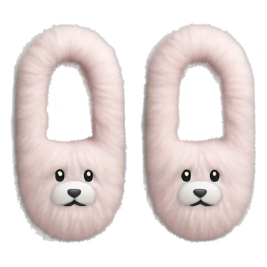 light pink fluffy slippers sticker