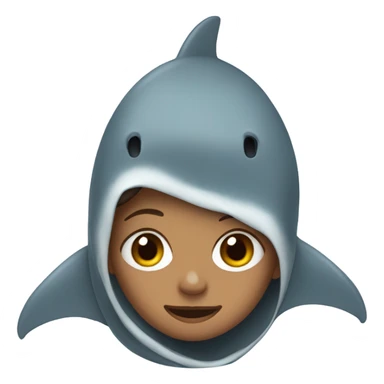 Girl with shark blanket sticker