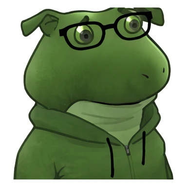 Dog wearing a hoodie sticker