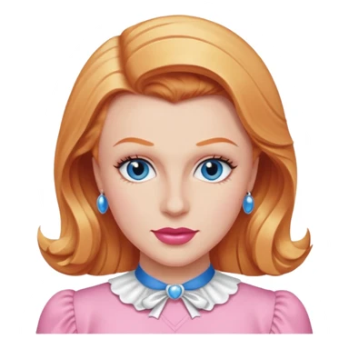 Ginger Rogers with blue eye, pink outfit sticker