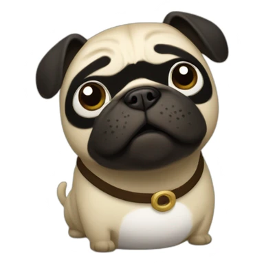 Kung fu panda Po but is a pug  sticker